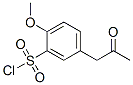 2-Methoxy-5-(2-oxopropyl)benzenesulfonyl chloride Structure,80223-79-6Structure