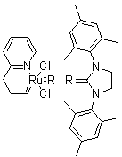 [1,3-Bis(2,4,6-trimethylphenyl)-2-imidazolidinylidene]dichloro[3-(2-pyridinyl)propylidene]ruthenium(ii) Structure,802912-44-3Structure