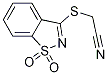 (1,1-Dioxo-1h-benzo[d]isothiazol-3-ylsulfanyl)-acetonitrile Structure,80357-08-0Structure