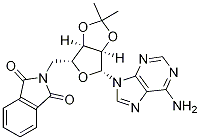 2-(((3aR,4R,6R,6aR)-6-(6-氨基-9H-嘌呤-9-基)-2,2-二甲基四氫呋喃并[3,4-d][1,3]二氧代-4-基)甲基)異吲哚啉-1,3-二酮結(jié)構(gòu)式_80860-44-2結(jié)構(gòu)式