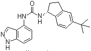 N-[(1R)-5-(1,1-Dimethylethyl)-2,3-dihydro-1H-inden-1-yl]-N-1H-indazol-4-ylurea Structure,808756-71-0Structure