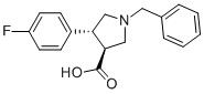 Trans-1-benzyl-4-(3-fluorophenyl)pyrrolidine-3-carboxylic acid Structure,80909-49-5Structure