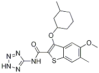 5-Methoxy-6-methyl-3-((3-methylcyclohexyl)oxy)-n-(2h-tetrazol-5-yl)benzo[b]thiophene-2-carboxamide Structure,809281-61-6Structure