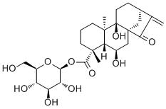 Ent-6,9-dihydroxy-15-oxo-16-kauren-19-oic acid beta-d-glucopyranosyl ester Structure,81263-98-1Structure