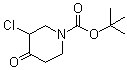 1-Piperidinecarboxylic acid, 3-chloro-4-oxo-, 1,1-dimethylethyl ester Structure,815575-86-1Structure