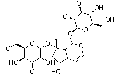 [(1S,4aα,7aα)-1α-(β-d-glucopyranosyloxy)-1,4a,5,6,7,7a-hexahydro-5β-hydroxycyclopenta[c]pyran-7α-yl]α-d-galactopyranoside Structure,81720-07-2Structure