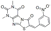 Thiazolo[2,3-f]purine-2,4,6(1h,3h,7h)-trione, 1,3-dimethyl-7-[(3-nitrophenyl)methylene]- Structure,82331-20-2Structure