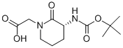 (R)-2-(3-(tert-butoxycarbonylamino)-2-oxopiperidin-1-yl)acetic acid Structure,82611-51-6Structure