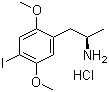 (-)-2,5-Dimethoxy-4-iodoamphetamine hydrochloride Structure,82864-02-6Structure