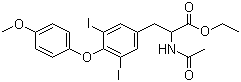 Ethyl 2-(acetylamino)-3-[3,5-diiodo-4-(4-methoxyphenoxy)phenyl]propanoate Structure,83249-56-3Structure