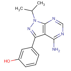 Phenol, 3-[4-amino-1-(1-methylethyl)-1h-pyrazolo[3,4-d]pyrimidin-3-yl]- Structure,833481-69-9Structure