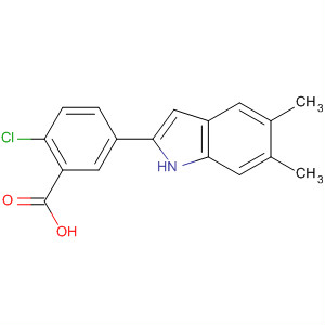 2-Chloro-5-(5,6-dimethyl-1h-indol-2-yl)benzoic acid Structure,835595-04-5Structure