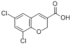 6,8-Dichloro-2h-chromene-3-carboxylicacid Structure,83823-07-8Structure