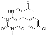 6-Acetyl-5-(4-chlorophenyl)-1,3,7-trimethyl-5,8-dihydropyrido[2,3-d]pyrimidine-2,4(1h,3h)-dione Structure,838845-69-5Structure