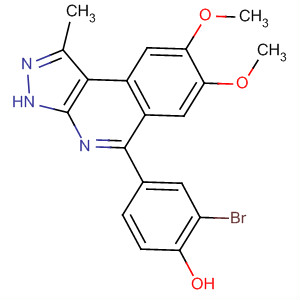 2-Bromo-4-[1-methyl-7,8-bis(methyloxy)-3h-pyrazolo[3,4-c]isoquinolin-5-yl]phenol Structure,838854-75-4Structure