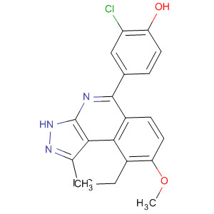 2-Chloro-4-[9-ethyl-1-methyl-8-(methyloxy)-3h-pyrazolo[3,4-c]isoquinolin-5-yl]phenol Structure,838855-23-5Structure