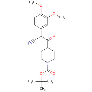 Tert-butyl 4-(2-cyano-2-(3,4-dimethoxyphenyl)acetyl)piperidine-1-carboxylate Structure,838855-44-0Structure