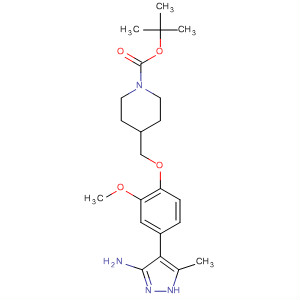 Tert-butyl 4-((4-(5-amino-3-methyl-1h-pyrazol-4-yl)-2-methoxyphenoxy)methyl)piperidine-1-carboxylate Structure,838855-61-1Structure