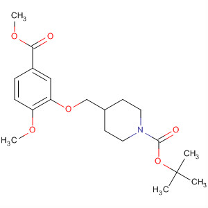 Tert-butyl 4-((2-methoxy-5-(methoxycarbonyl)phenoxy)methyl)piperidine-1-carboxylate Structure,838855-65-5Structure