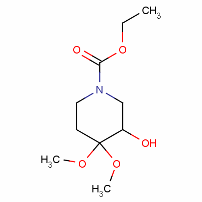 Ethyl 3-hydroxy-4,4-dimethoxy-1-piperidinecarboxylate Structure,83898-43-5Structure