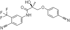 (S)-N-(4-氰基-3-(三氟甲基)苯基)-3-(4-氰基苯氧基)-2-羥基-2-甲基丙酰胺結(jié)構(gòu)式_841205-47-8結(jié)構(gòu)式