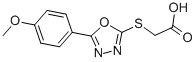 5-(4-Methoxy-phenyl)-[1,3,4]oxadiazol-2-ylsulfanyl]-acetic acid Structure,84160-41-8Structure