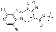 4-(7-溴-4-氯-1-乙基-1H-咪唑并[4,5-c]吡啶-2-基)-1,2,5-噁二唑-3-基氨基甲酸叔丁酯結(jié)構(gòu)式_842144-08-5結(jié)構(gòu)式