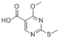 4-Methoxy-2-(methylthio)-5-pyrimidinecarboxylic acid Structure,84332-06-9Structure