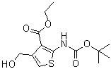 3-Thiophenecarboxylic acid, 2-[[(1,1-dimethylethoxy)carbonyl]amino]-4-(hydroxymethyl)-, ethyl ester Structure,844502-65-4Structure