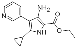 1H-Pyrrole-2-carboxylic acid, 3-amino-5-cyclopropyl-4-(3-pyridinyl)-, ethyl ester Structure,847277-94-5Structure