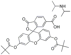 6-Carboxyfluorescein 3’,6’-dipivaloyl n-(1-methylethyl)-2-propanamine Structure,847569-43-1Structure