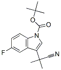 3-(1-氰基-1-甲基乙基)-5-氟1H-吲哚-1-羧酸-1-1,1-二甲基乙酯結(jié)構(gòu)式_847865-43-4結(jié)構(gòu)式