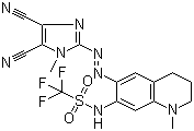 N-[6-[2-(4,5-dicyano-1-methyl-1h-imidazol-2-yl)diazenyl]-1,2,3,4-tetrahydro-1-methyl-7-quinolinyl]-1,1,1-trifluoromethanesulfonamide Structure,848080-39-7Structure