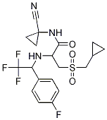 N-(1-cyano-cyclopropyl)-3-cyclopropylmethanesulfonyl-2-[2,2,2-trifluoro-1-(4-fluoro-phenyl)-ethylamino]-propionamide Structure,849093-78-3Structure