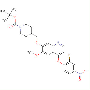 Tert-butyl 4-((4-(2-fluoro-4-nitrophenoxy)-6-methoxyquinolin-7-yloxy)methyl)piperidine-1-carboxylate Structure,849217-45-4Structure