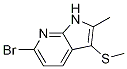 1H-pyrrolo[2,3-b]pyridine, 6-bromo-2-methyl-3-(methylthio)- Structure,850785-44-3Structure