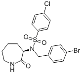 N-[(4-bromophenyl)methyl]-4-chloro-N-[(3R)-hexahydro-2-oxo-1H-azepin-3-yl]-Benzenesulfonamide Structure,851600-86-7Structure