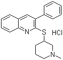 2-[(1-Methyl-3-piperidinyl)thio]-3-phenylquinoline hydrochloride Structure,85275-44-1Structure