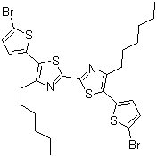 5,5-Bis(5-bromothiophen-2-yl)-4,4-dihexyl-2,2-bithiazole Structure,853722-91-5Structure