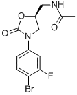 (5S)-n-[3-(4-溴-3-氟苯基)-2-氧代噁唑啉-5-甲基]乙酰胺結(jié)構(gòu)式_856677-05-9結(jié)構(gòu)式