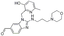 1-((3-Hydroxy-6-methylpyridin-2-yl)methyl)-2-((3-morpholinopropyl)amino)-1h-benzo[d]imidazole-6-carbaldehyde Structure,857070-65-6Structure