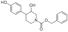 (3R,4r)-3-hydroxy-4-(4-hydroxyphenyl)-1-piperidinecarboxylic acid phenylmethyl ester Structure,857278-37-6Structure