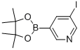 3-碘-5-(4,4,5,5-四甲基-1,3,2-二噁硼烷-2-基)-吡啶結(jié)構(gòu)式_857934-93-1結(jié)構(gòu)式