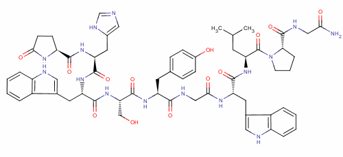 Pyr-his-trp-ser-tyr-gly-trp-leu-pro-gly-nh2 Structure,86073-88-3Structure