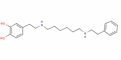 4-[2-({6-[(2-Phenylethyl)amino]hexyl}amino)ethyl]-1,2-benzenediol Structure,86197-47-9Structure