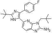 5-[2-(1,1-Dimethylethyl)-4-(4-fluorophenyl)-1h-imidazol-5-yl]-3-(2,2-dimethylpropyl)-3h-imidazo[4,5-b]pyridin-2-amine Structure,862505-00-8Structure