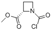 2-Azetidinecarboxylic acid, 1-(chlorocarbonyl)-, methyl ester, (s)-(9ci) Structure,86264-77-9Structure