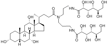 (3a,5b,7a,12a)-N,N-雙[3-(D-葡萄糖酰氨基)丙基]-3,7,12-三羥基膽甾烷-24-胺結(jié)構(gòu)式_86303-22-2結(jié)構(gòu)式