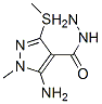 1H-pyrazole-4-carboxylicacid,5-amino-1-methyl-3-(methylthio)-,hydrazide(9ci) Structure,863312-78-1Structure