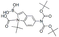 5-[雙1,1-二甲基乙氧基)羰基]氨基]-硼-1H-吲哚-1-羧酸-1-(1,1-二甲基乙基)酯結(jié)構(gòu)式_863770-85-8結(jié)構(gòu)式